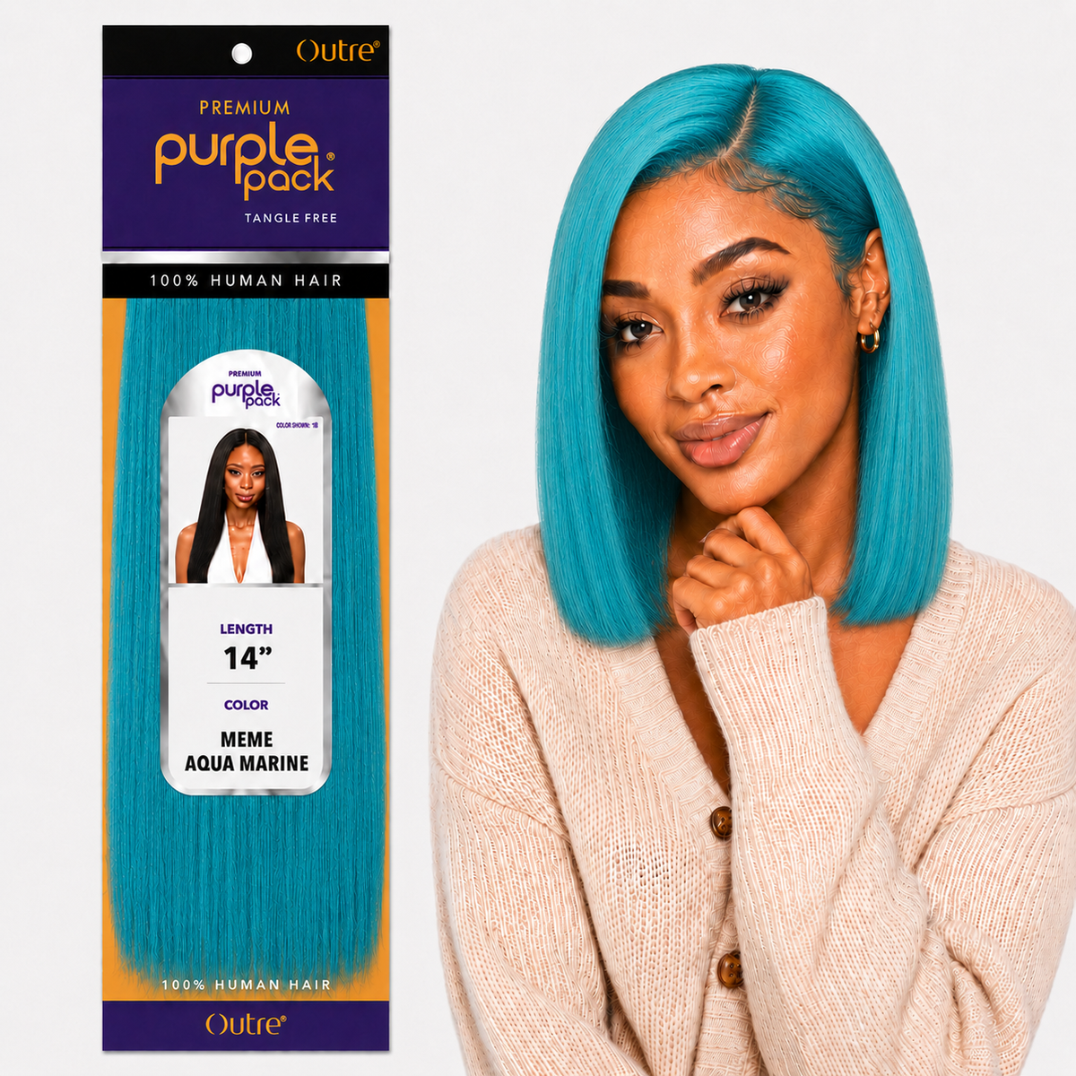 Outre Premium Purple Pack Yaki Human Hair Weave