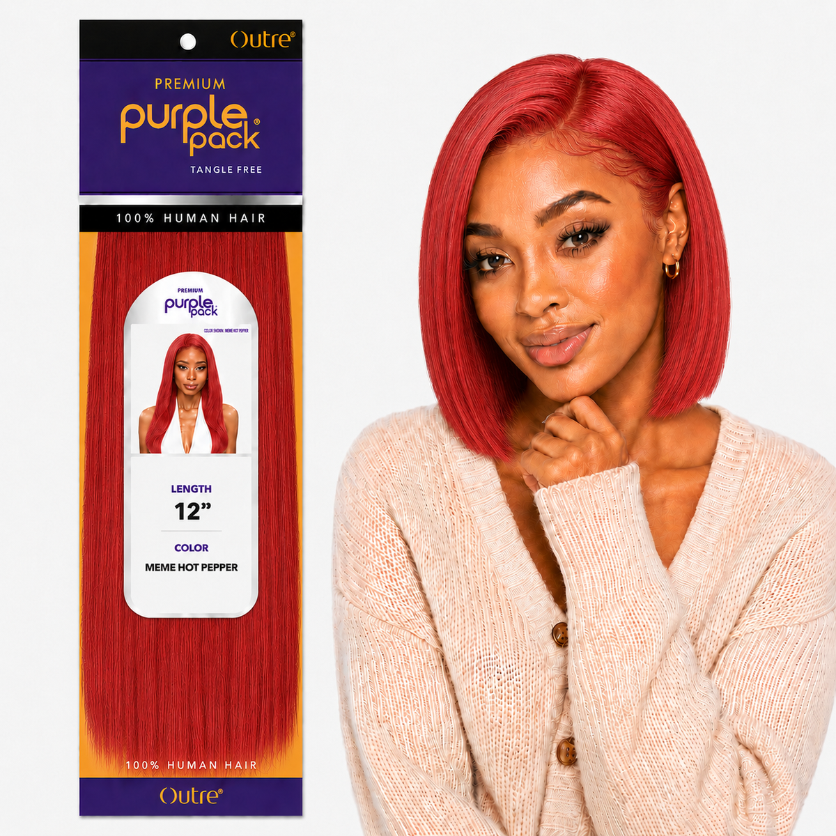 Outre Premium Purple Pack Yaki Human Hair Weave