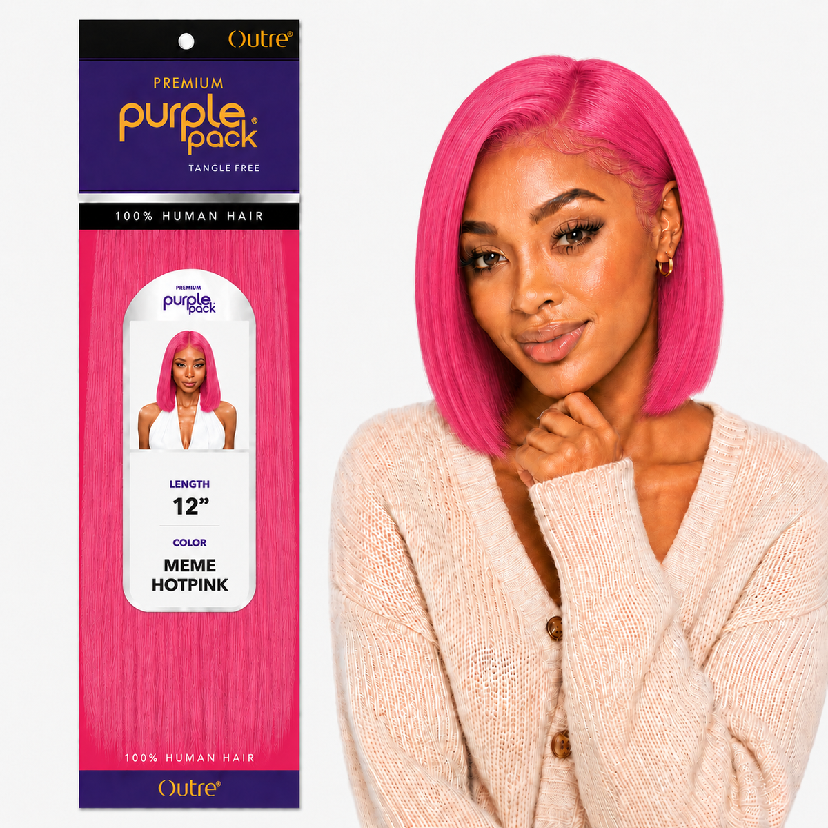 Outre Premium Purple Pack Yaki Human Hair Weave
