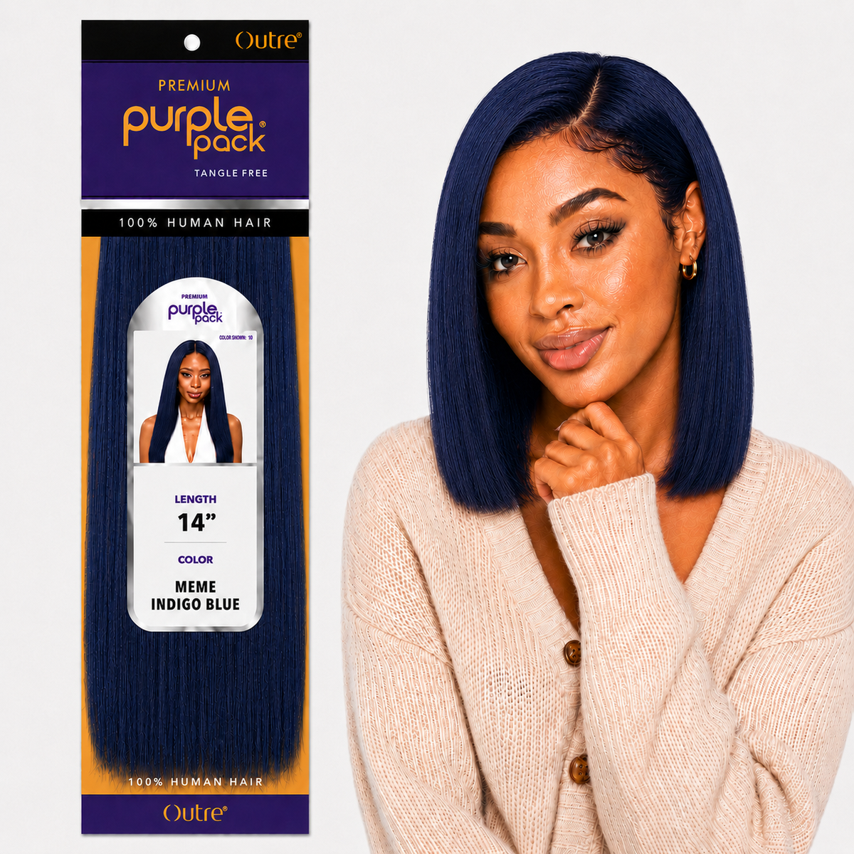 Outre Premium Purple Pack Yaki Human Hair Weave