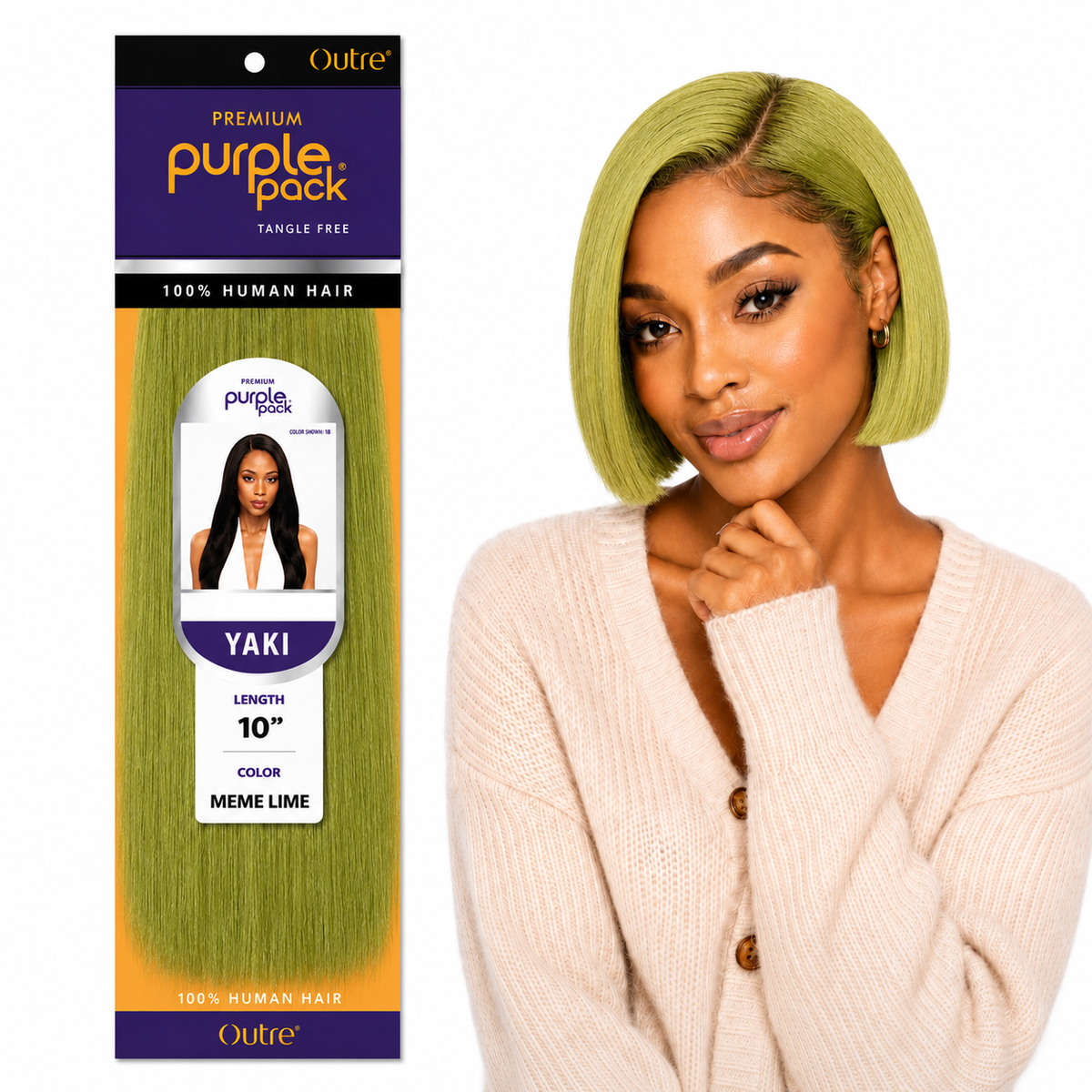 Outre Premium Purple Pack Yaki Human Hair Weave