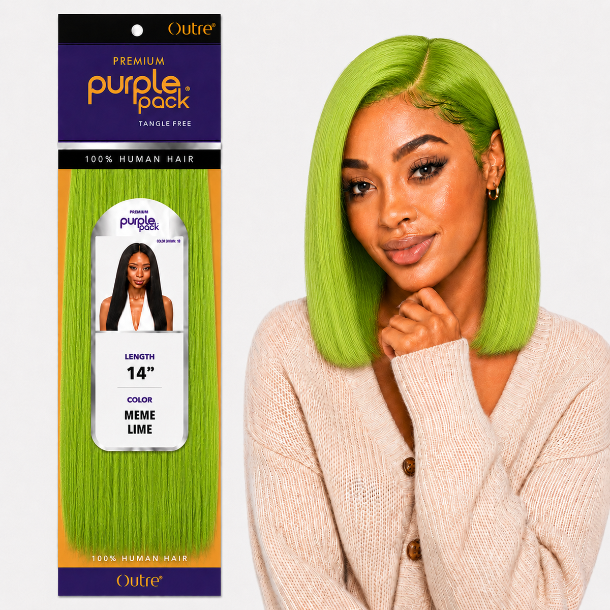 Outre Premium Purple Pack Yaki Human Hair Weave
