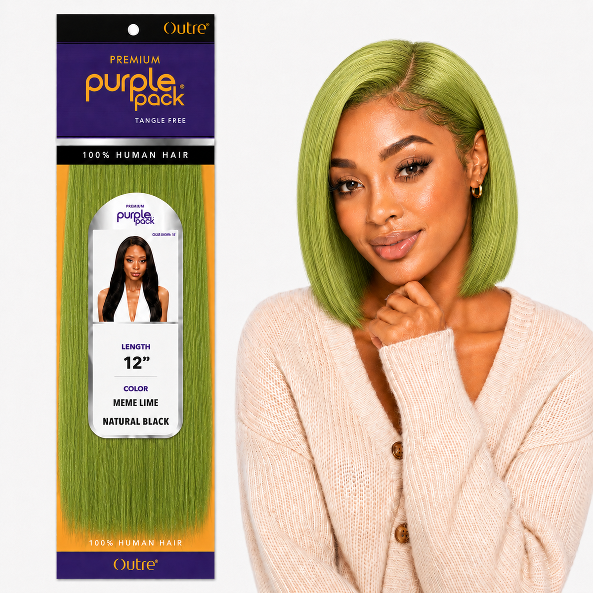 Outre Premium Purple Pack Yaki Human Hair Weave