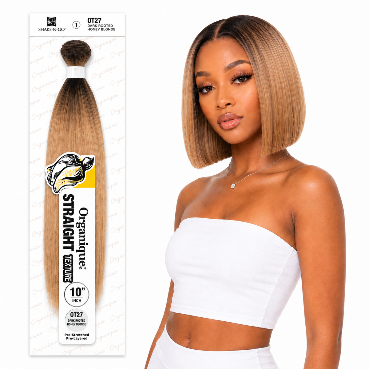 Shake-N-Go Organique Straight Weave – Premium Fiber (10”–36”)