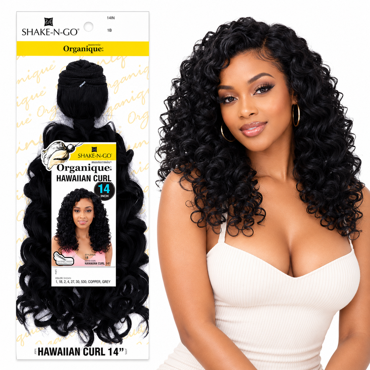 Shake-N-Go Hawaiian Curl Organique (14-36")