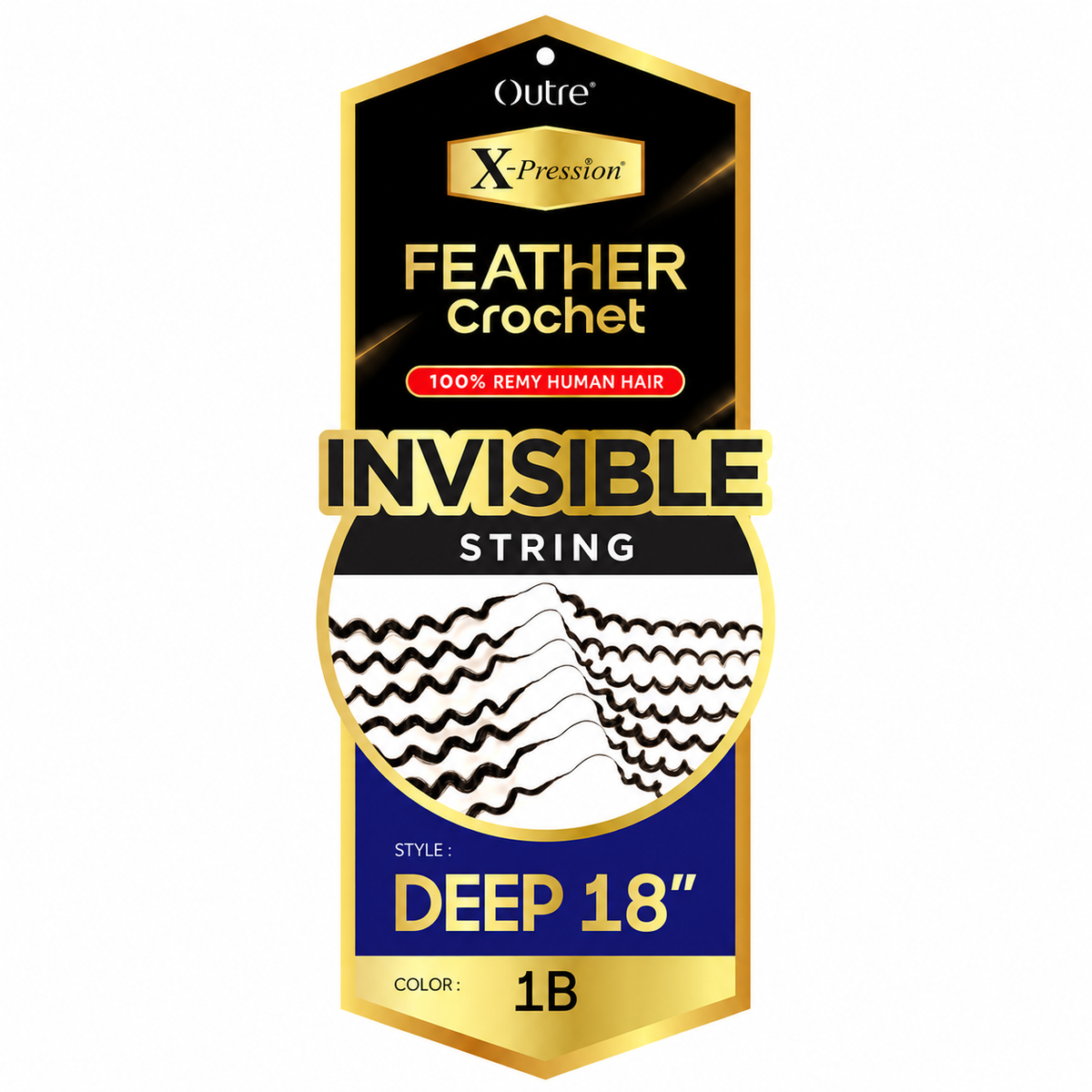 Outre X-Pression Human Feather Deep 100% Human Crochet Hair