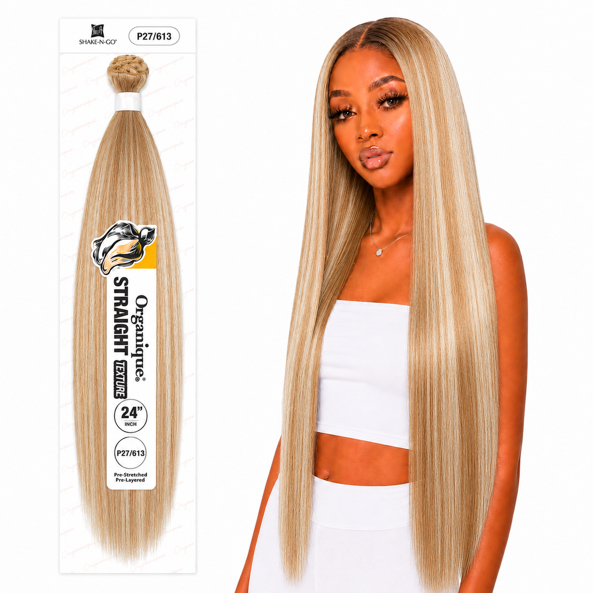 Shake-N-Go Organique Straight Weave – Premium Fiber (10”–36”)