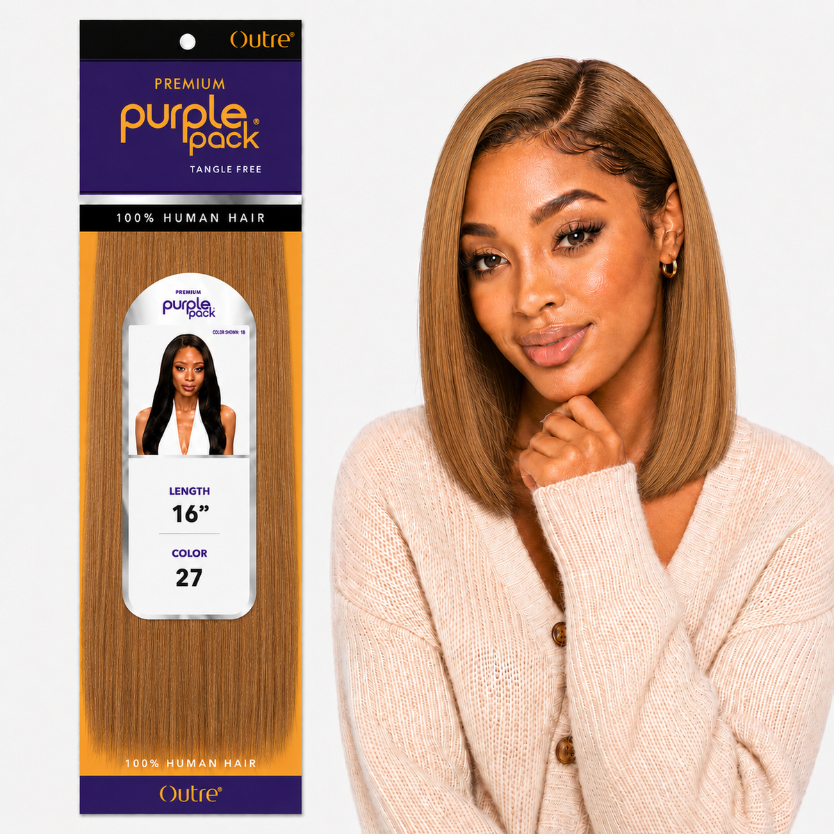 Outre Premium Purple Pack Yaki Human Hair Weave
