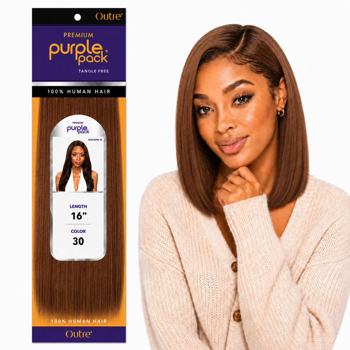 Outre Premium Purple Pack Yaki Human Hair Weave