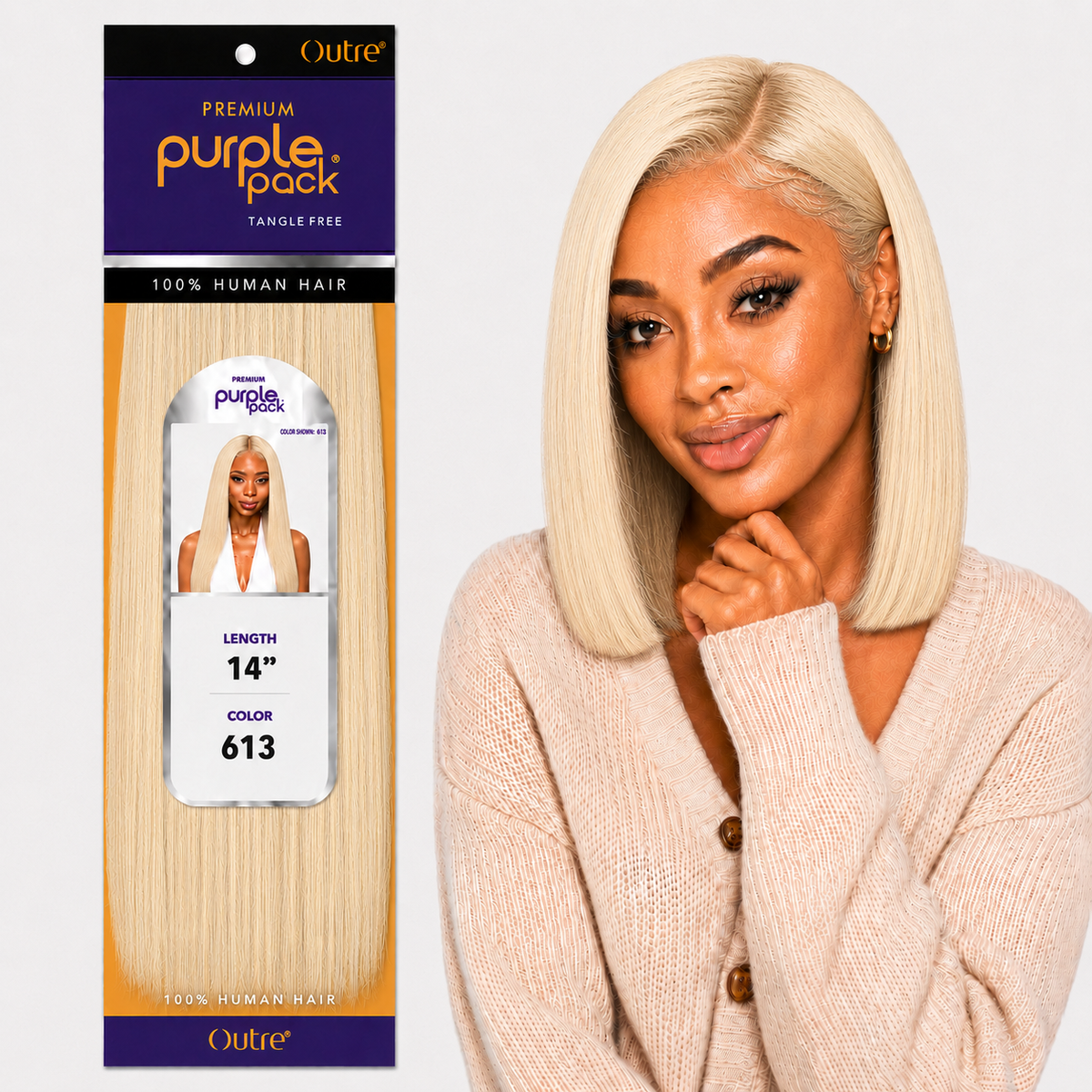 Outre Premium Purple Pack Yaki Human Hair Weave