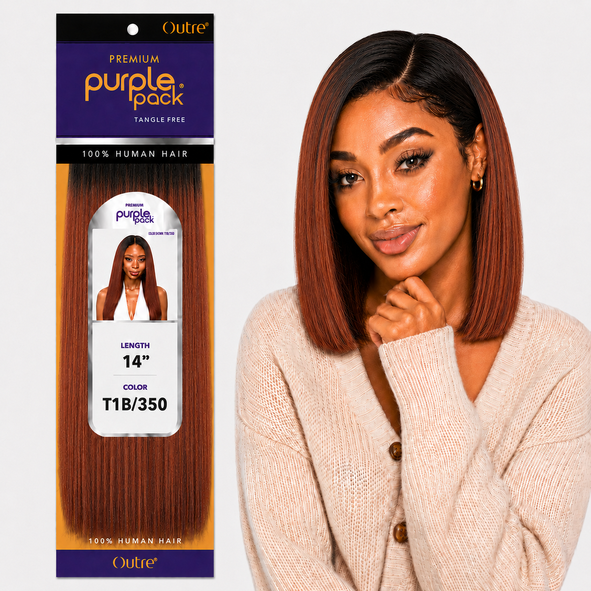 Outre Premium Purple Pack Yaki Human Hair Weave