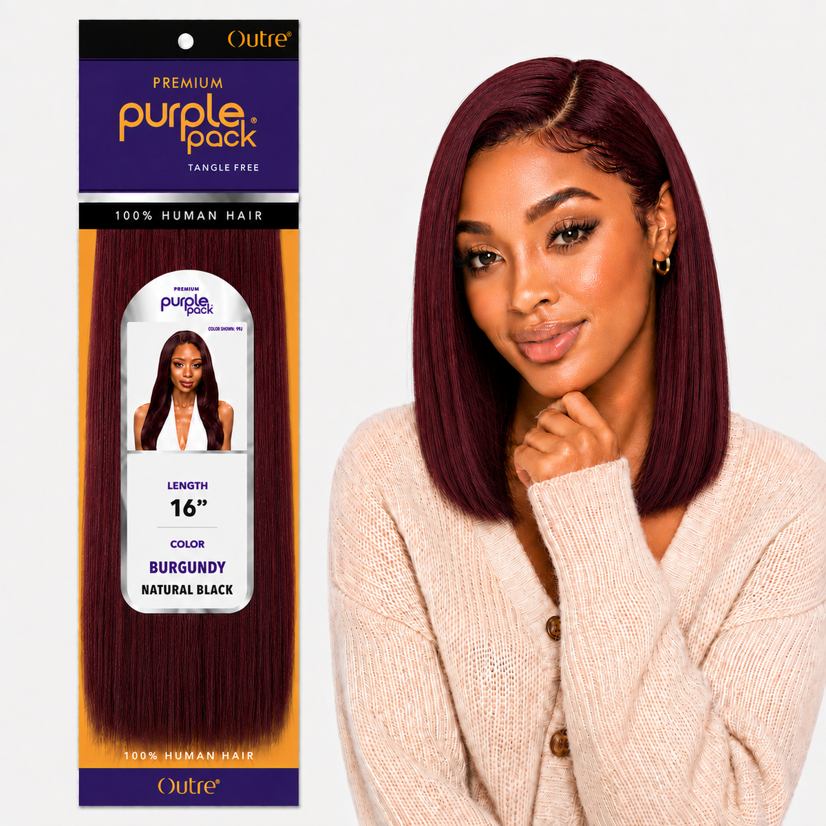 Outre Premium Purple Pack Yaki Human Hair Weave