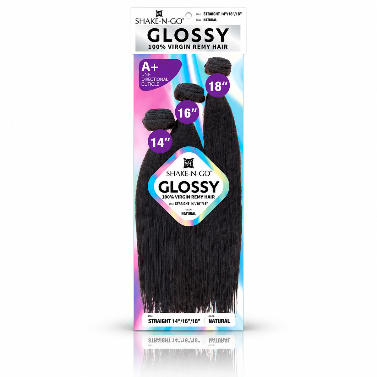 Shake-N-Go Glossy Straight 100% Virgin Remy Hair Weave (3 Bundle)