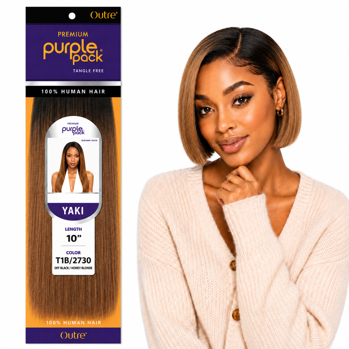 Outre Premium Purple Pack Yaki Human Hair Weave