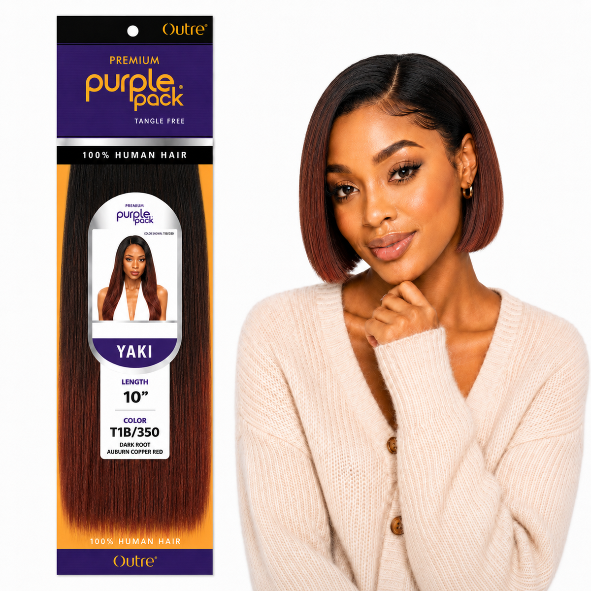 Outre Premium Purple Pack Yaki Human Hair Weave