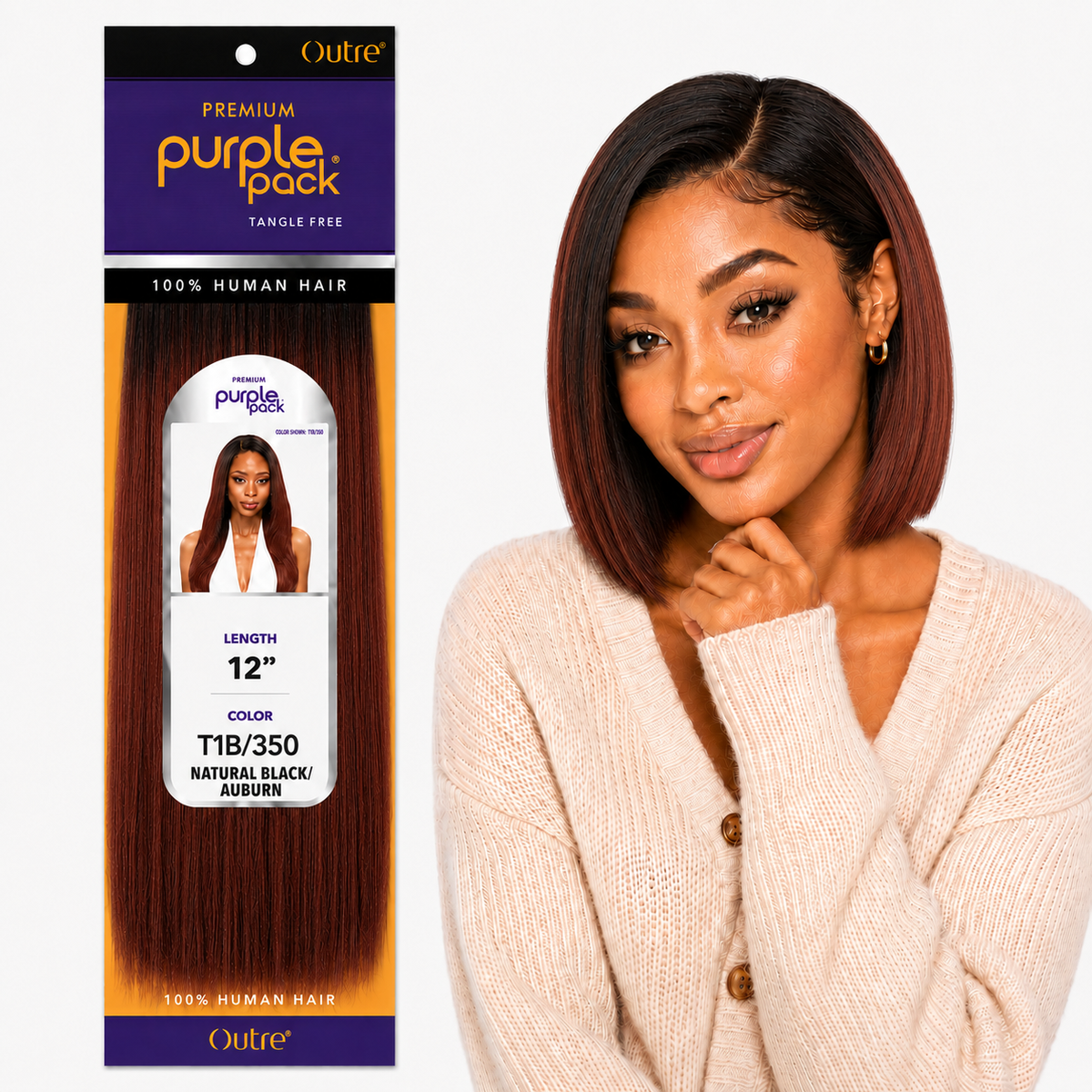 Outre Premium Purple Pack Yaki Human Hair Weave