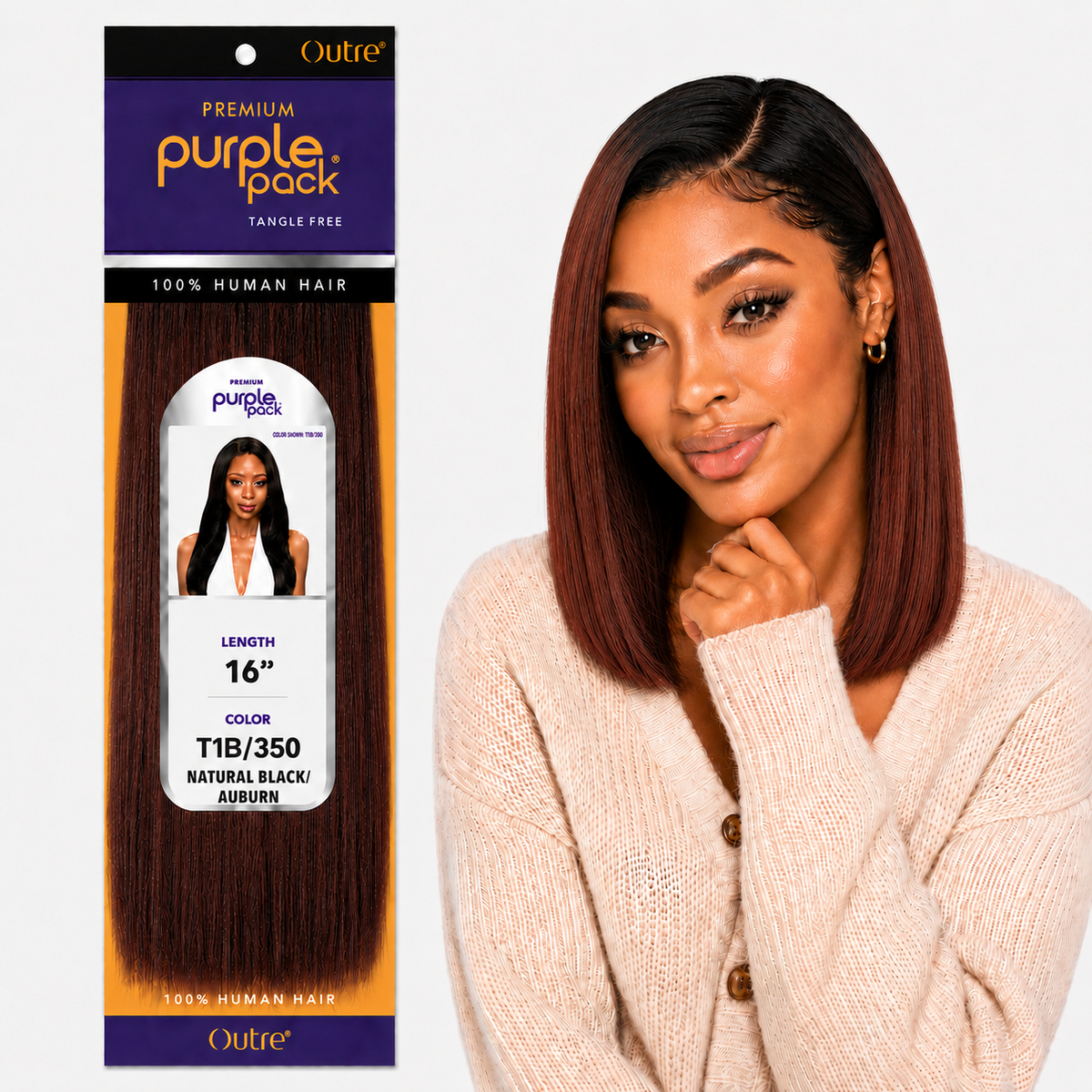 Outre Premium Purple Pack Yaki Human Hair Weave