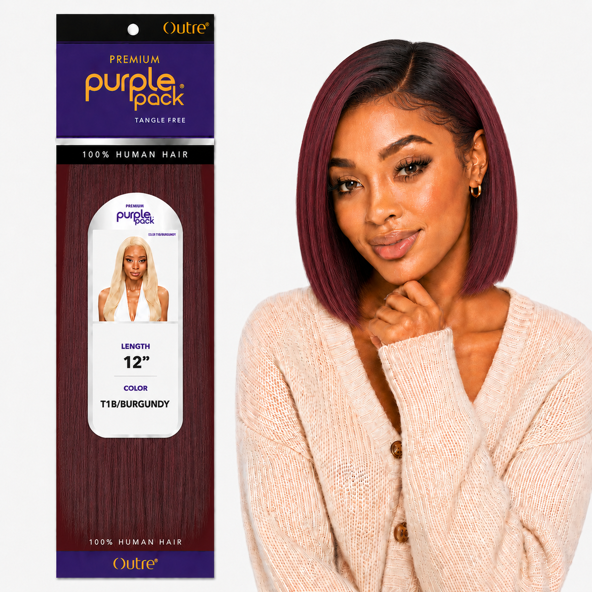 Outre Premium Purple Pack Yaki Human Hair Weave