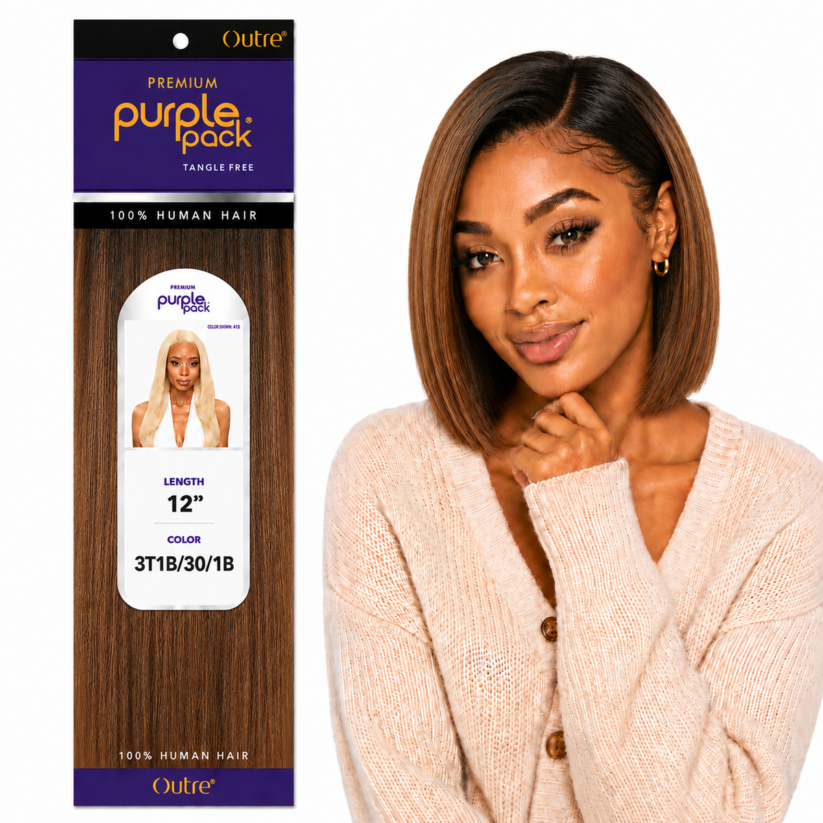 Outre Premium Purple Pack Yaki Human Hair Weave