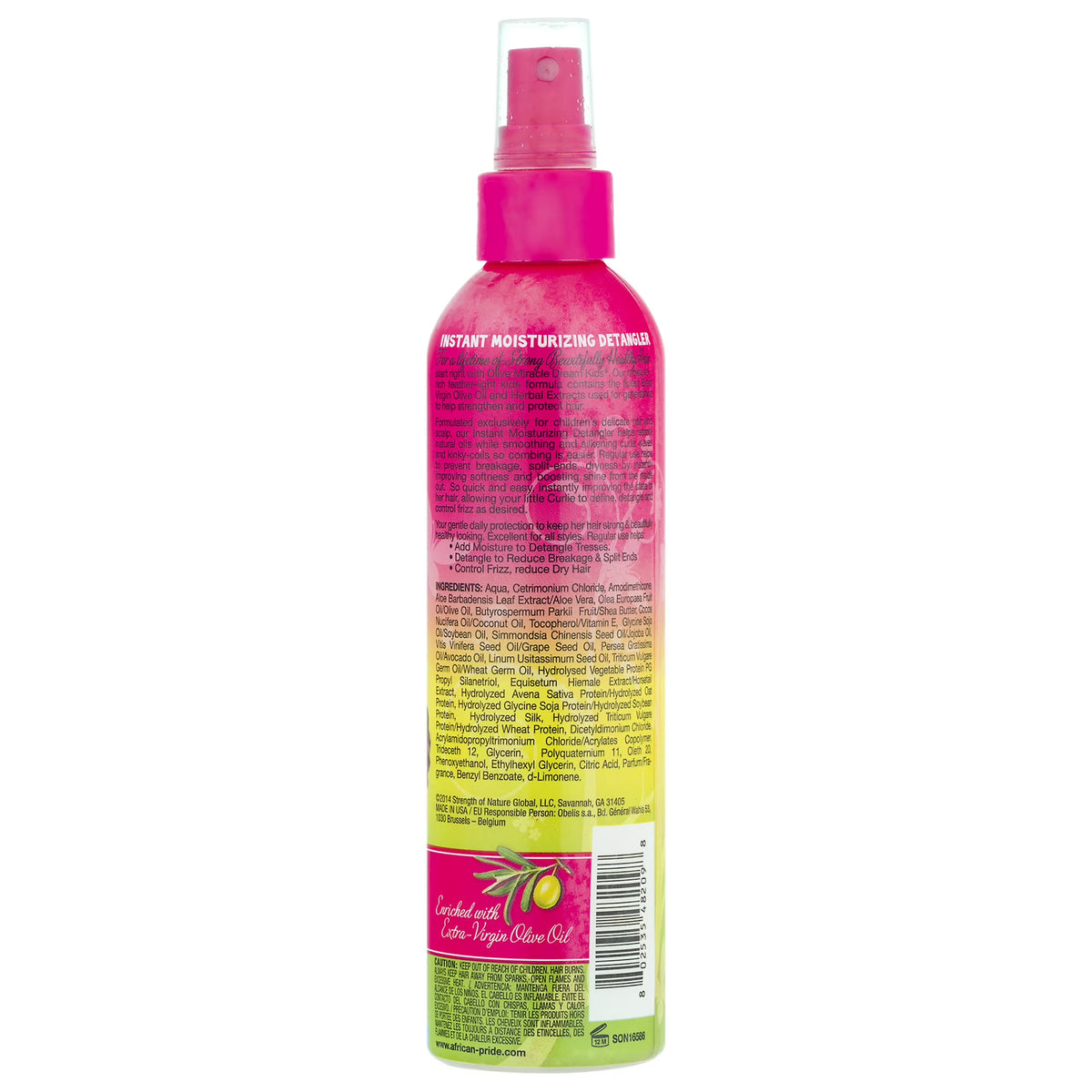African Pride Dream Kids Olive Miracle Instant Moisturizing Detangler Oil , 8 oz (236 ml)