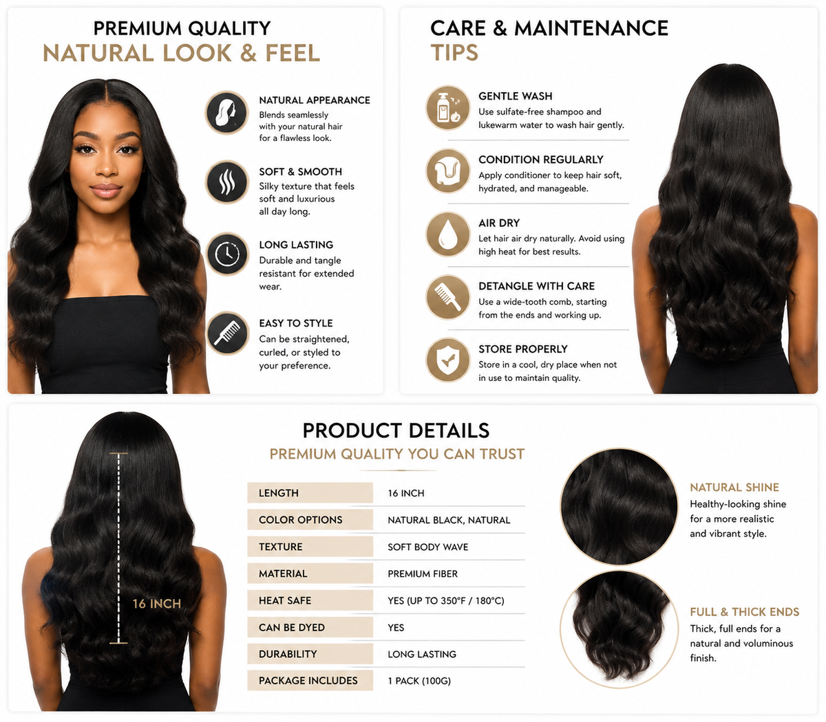 Sensationnel Pearlish Euro Body 100% Virgin Remy Human Hair Weave (10" - 24")