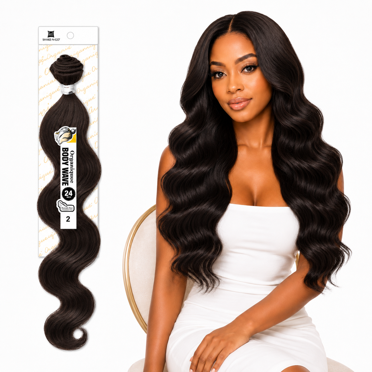 Shake-N-Go Organique Body Wave Mastermix Hair Weave (20" - 36")