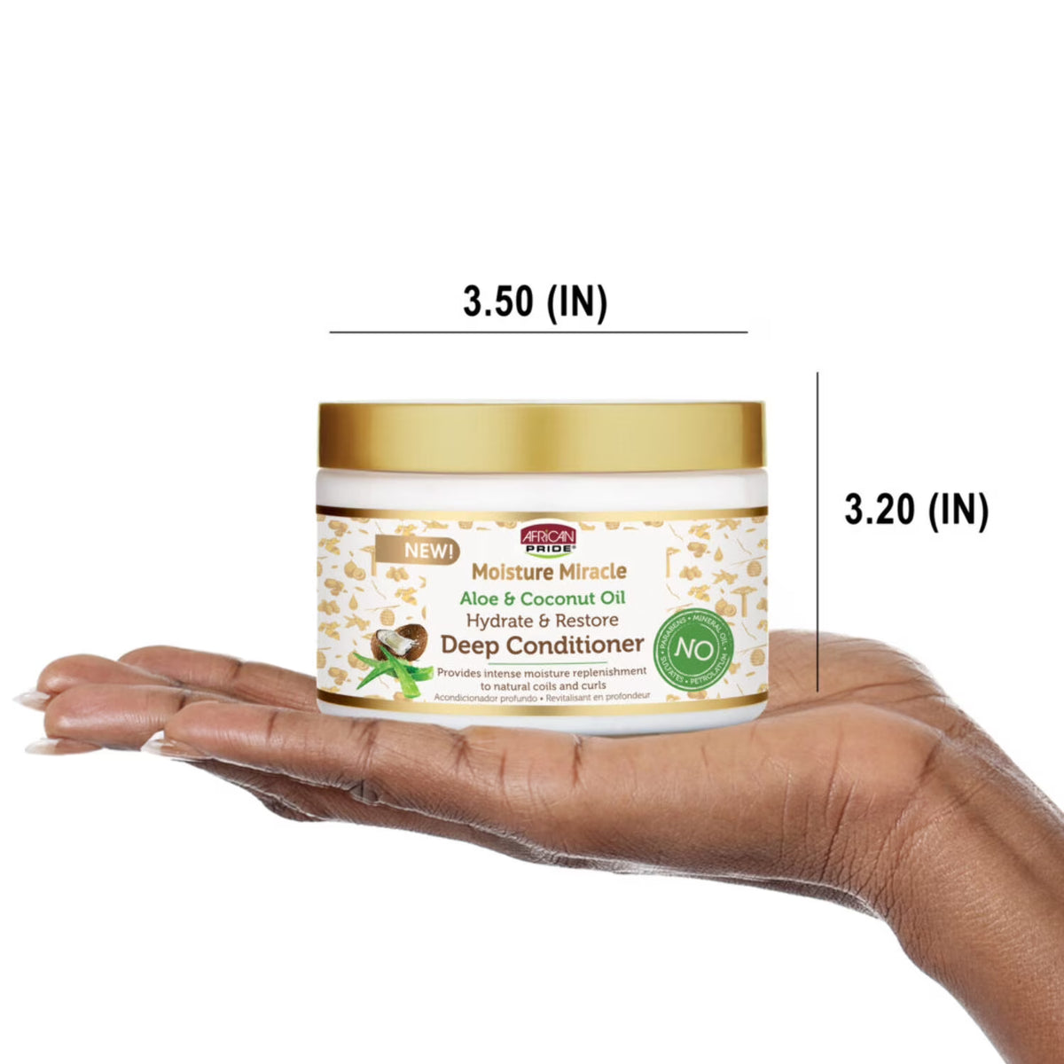 African Pride Moisture Miracle Aloe & Coconut Oil Hydrate & Restore Deep Conditioner, 12 oz (340 g))