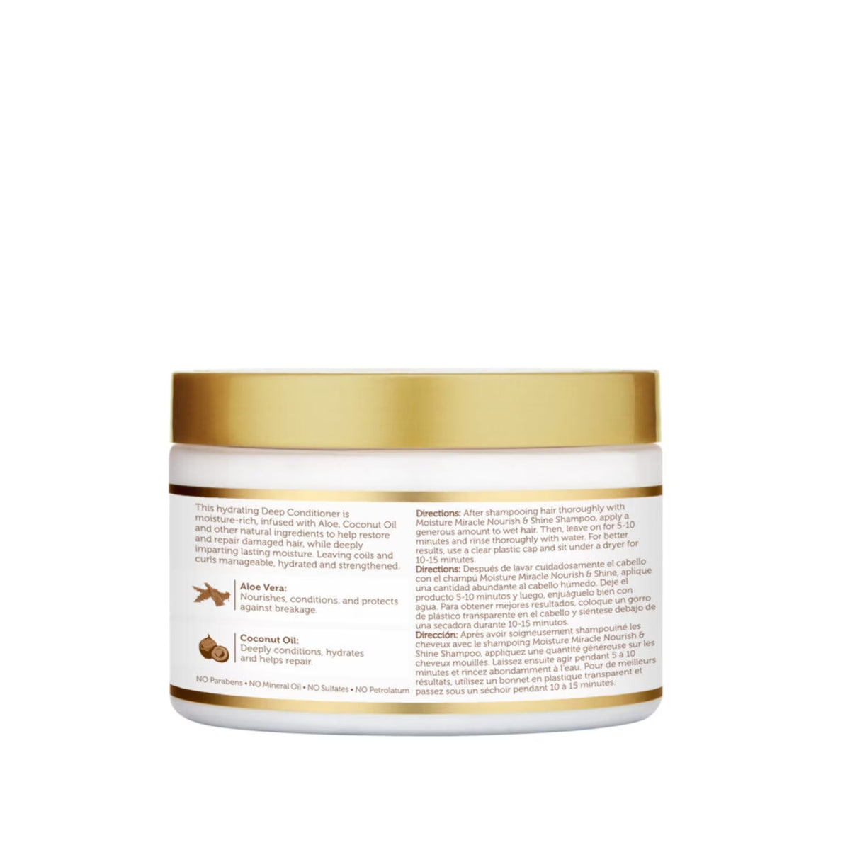 African Pride Moisture Miracle Aloe & Coconut Oil Hydrate & Restore Deep Conditioner, 12 oz (340 g))