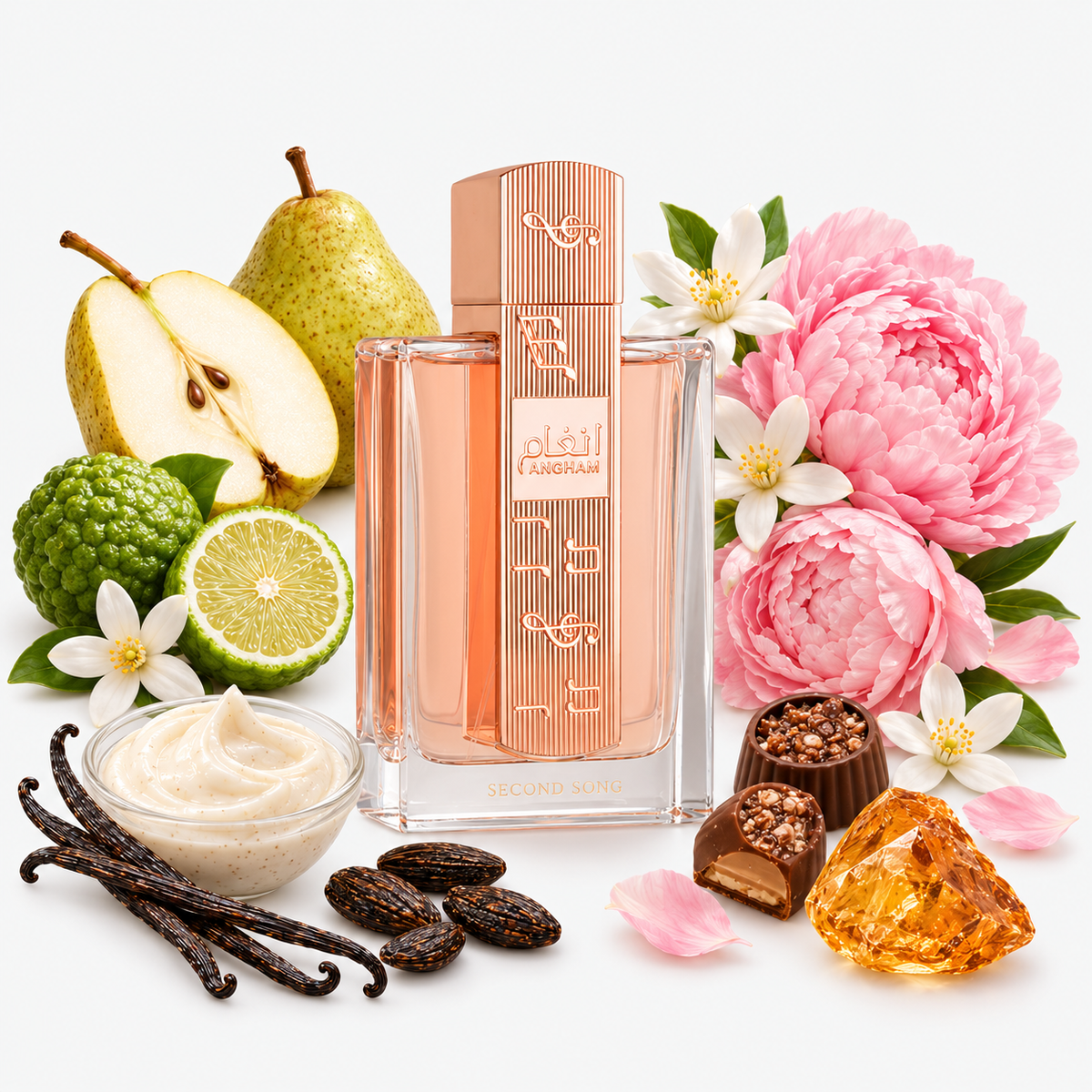 Lattafa Angham Second Song Eau De Parfum Spray - Pearl & Gold Bottle - 100ml / 3.4 oz